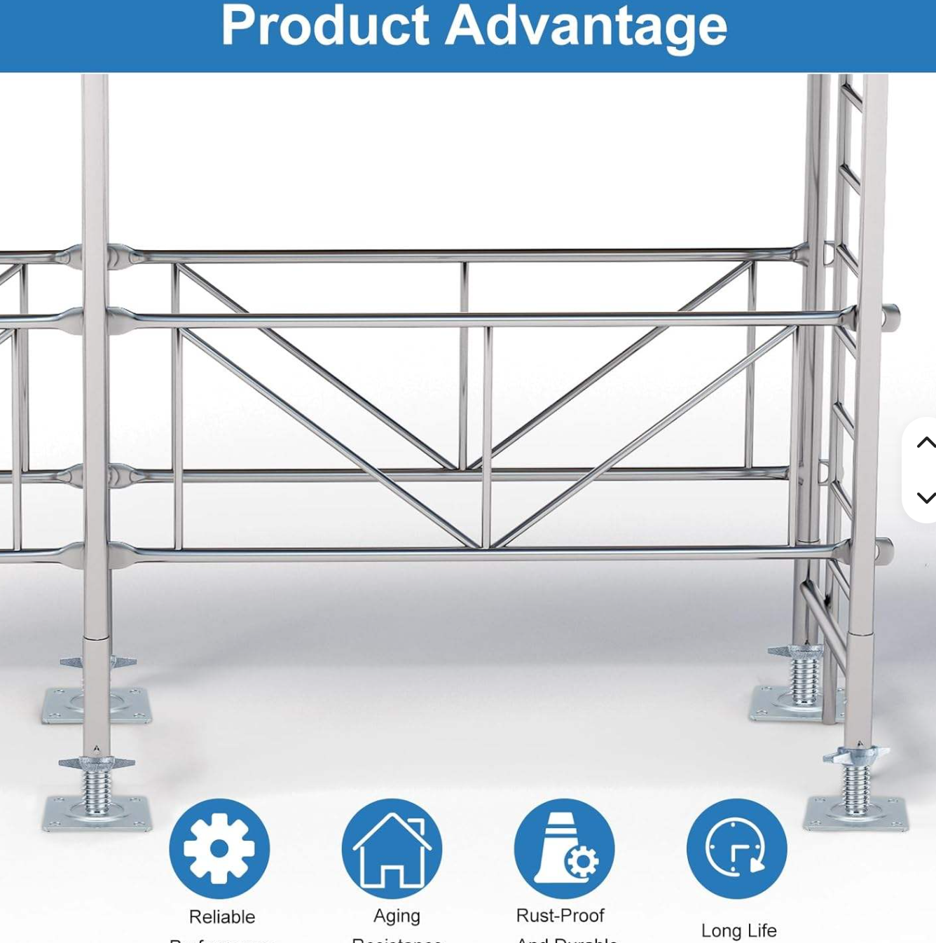 Screw jacks supporting scaffolding frame legs