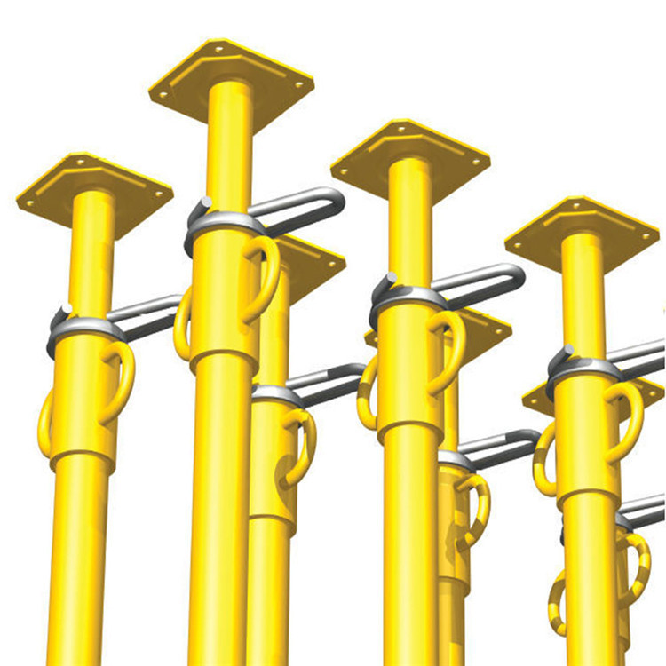 Adjustable steel prop for slab shoring