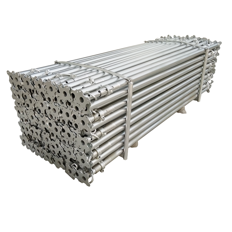 Steel jack posts bundled for shipment